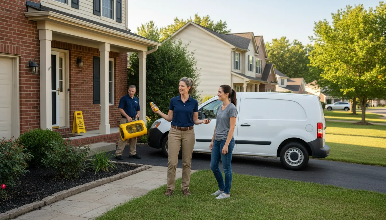 Residential water damage restoration in Wood River, IL